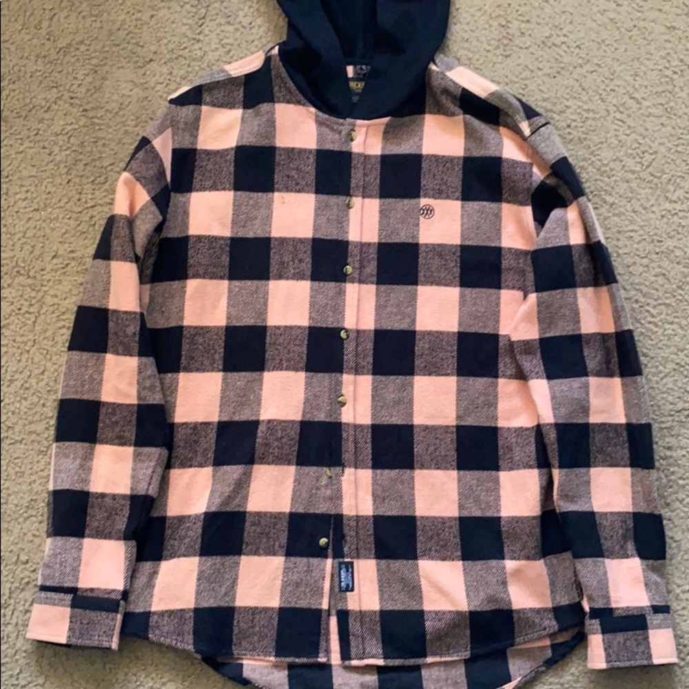 Button up with hood